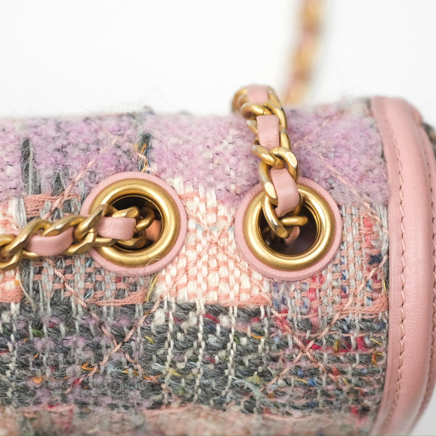 Chanel Small CC Filigree Flap Pink Tweed