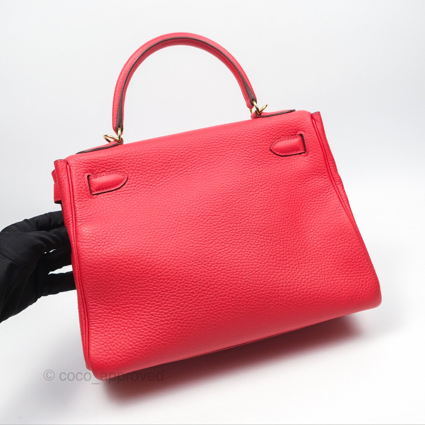 Hermès Kelly 28 Retourne Rouge Tomate S5 Clemence Gold Hardware