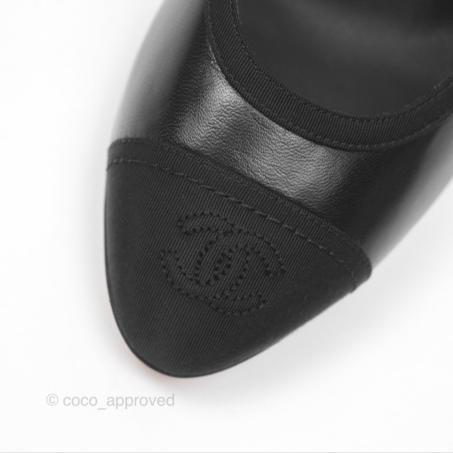 Chanel Classic Heels CC Black Lambskin Size 39.5
