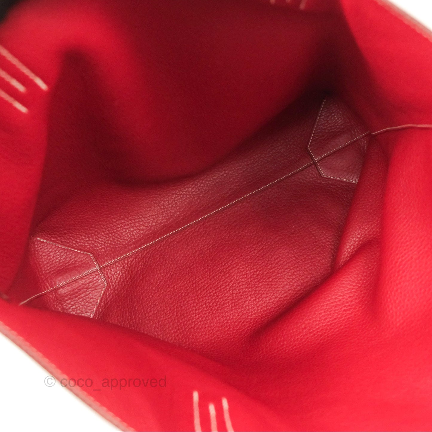 Hermès Double Sens Tote 36 Rouge Casaque Orange Crevette Clemence