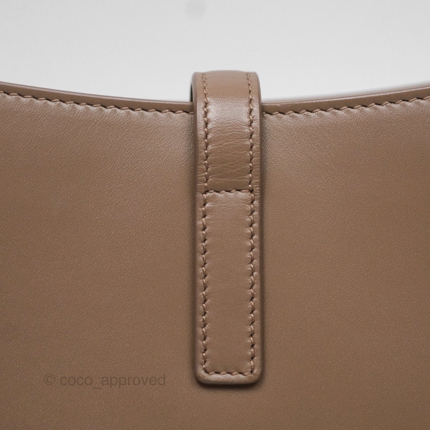 Saint Laurent Le 5 À 7 Taupe Calfskin Bronze Brass Hardware