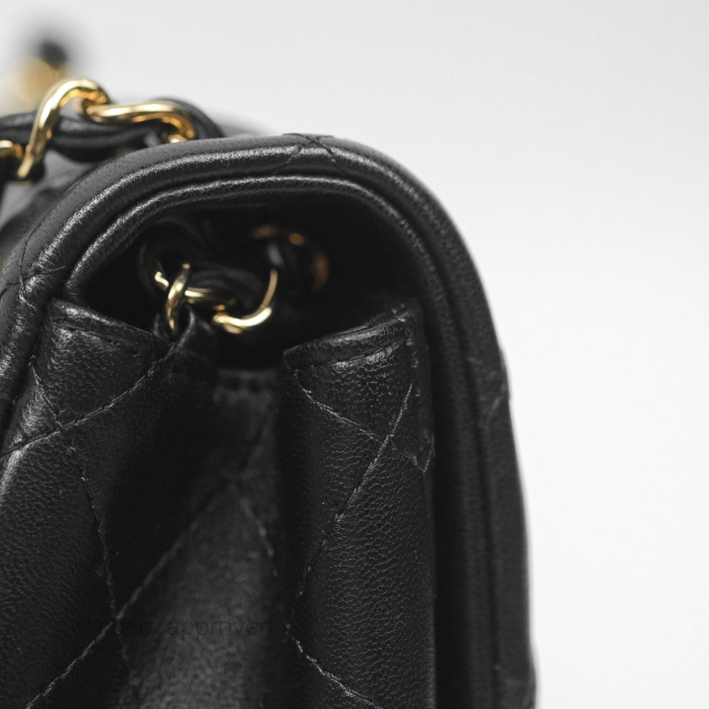 Chanel Mini Square Black Lambskin Gold Hardware