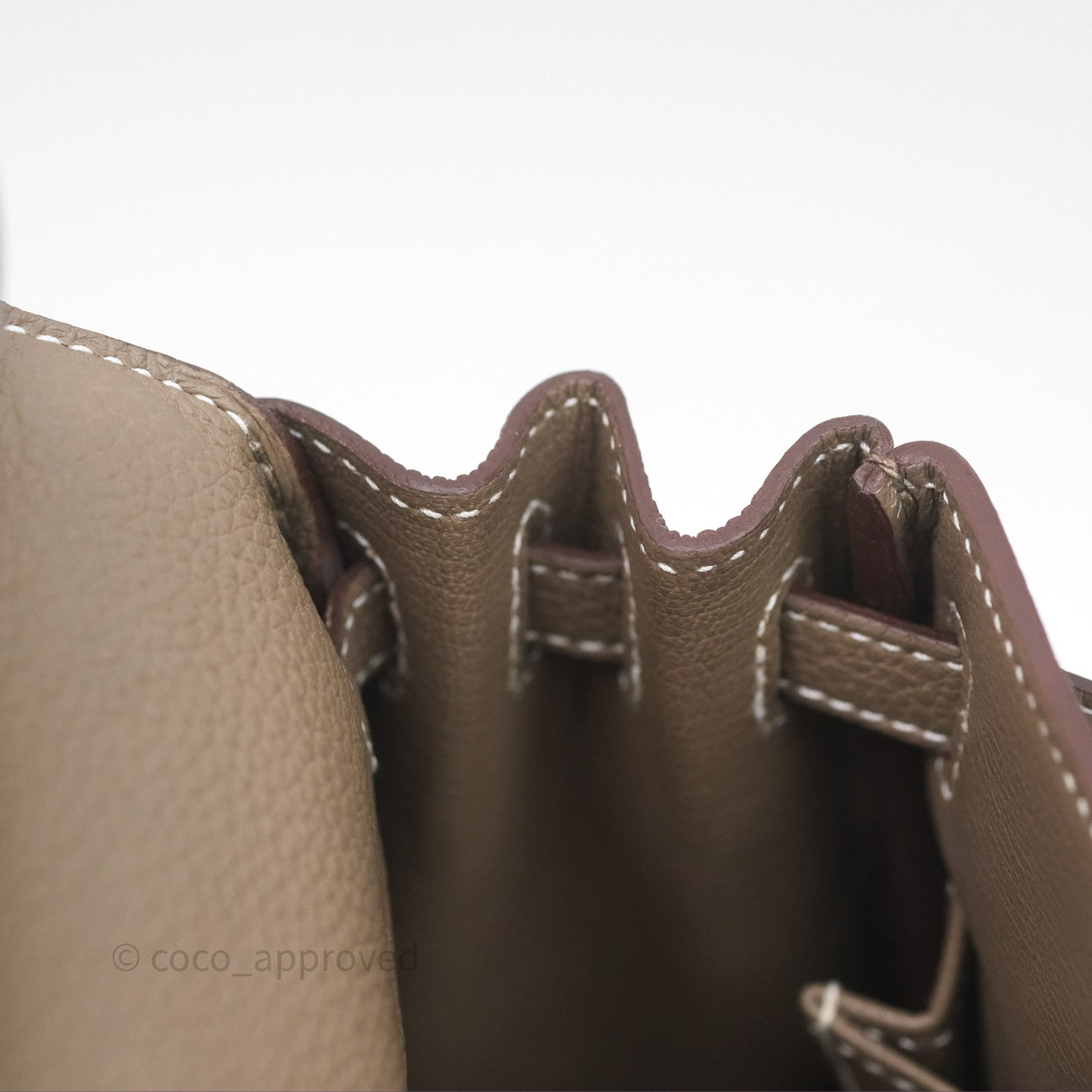 Hermès Kelly 25 Etoupe 18 Retourne Togo Gold Hardware