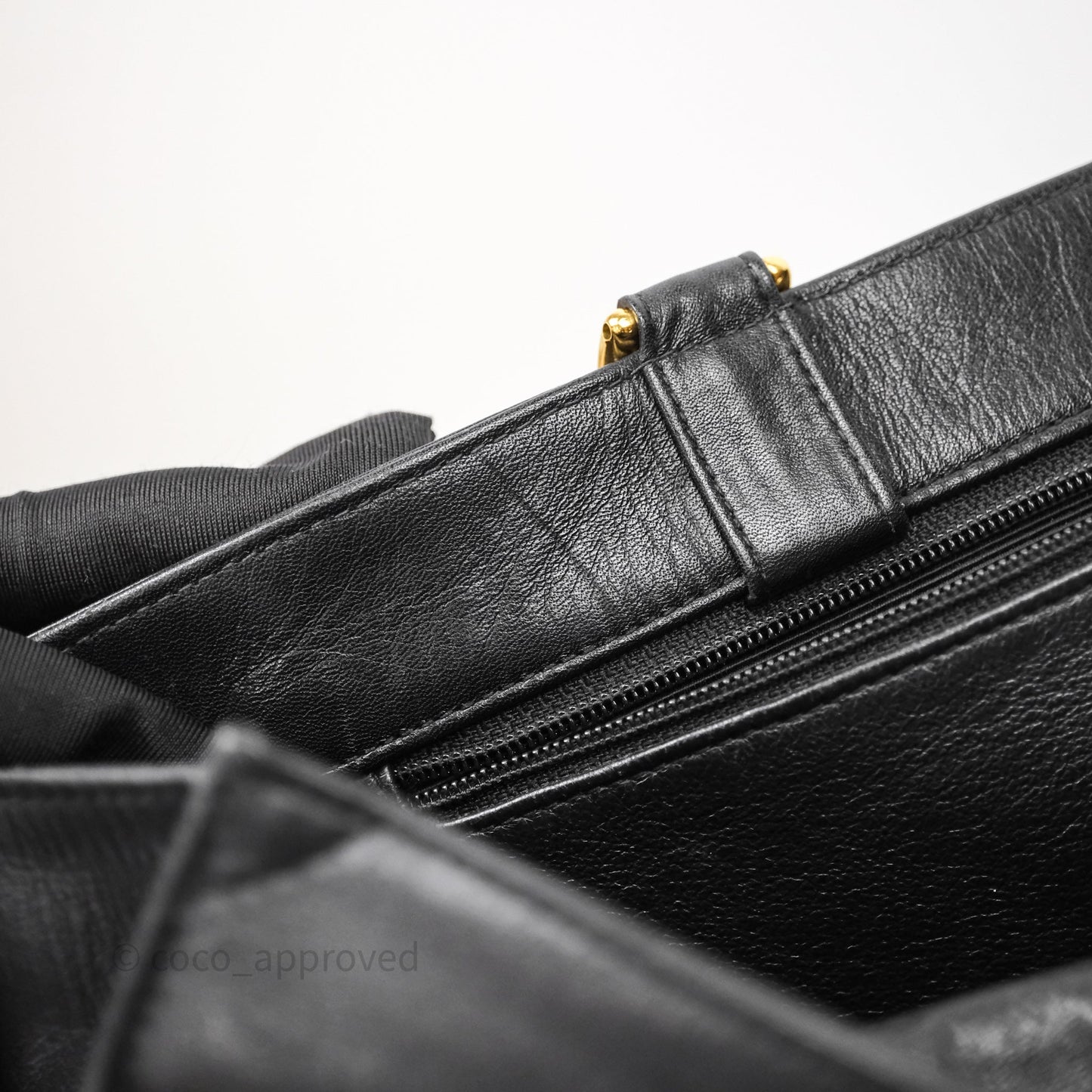 Chanel Vintage Shoulder Bag Black Calfskin Gold Hardware