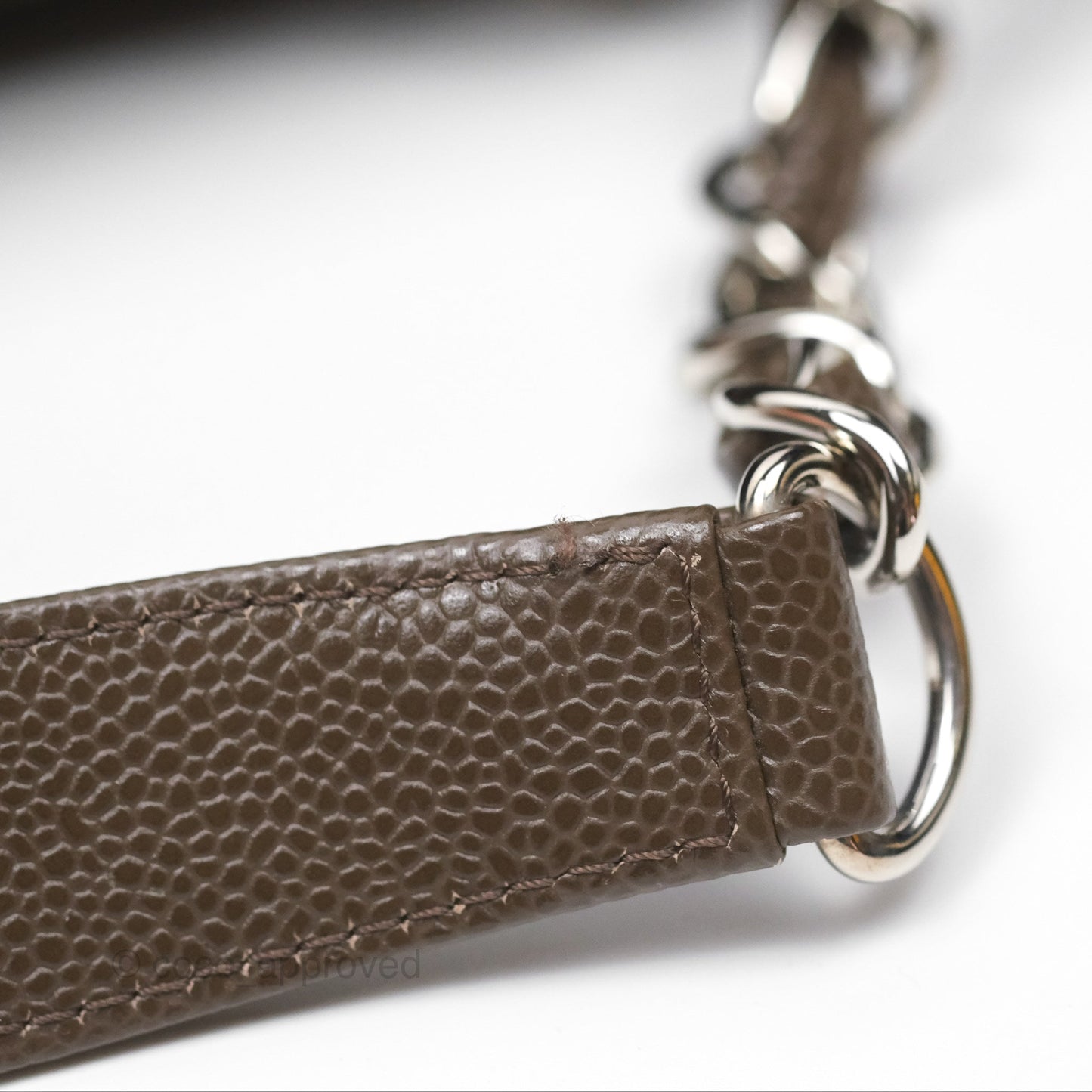 Chanel GST Chocolate Brown Caviar Silver Hardware