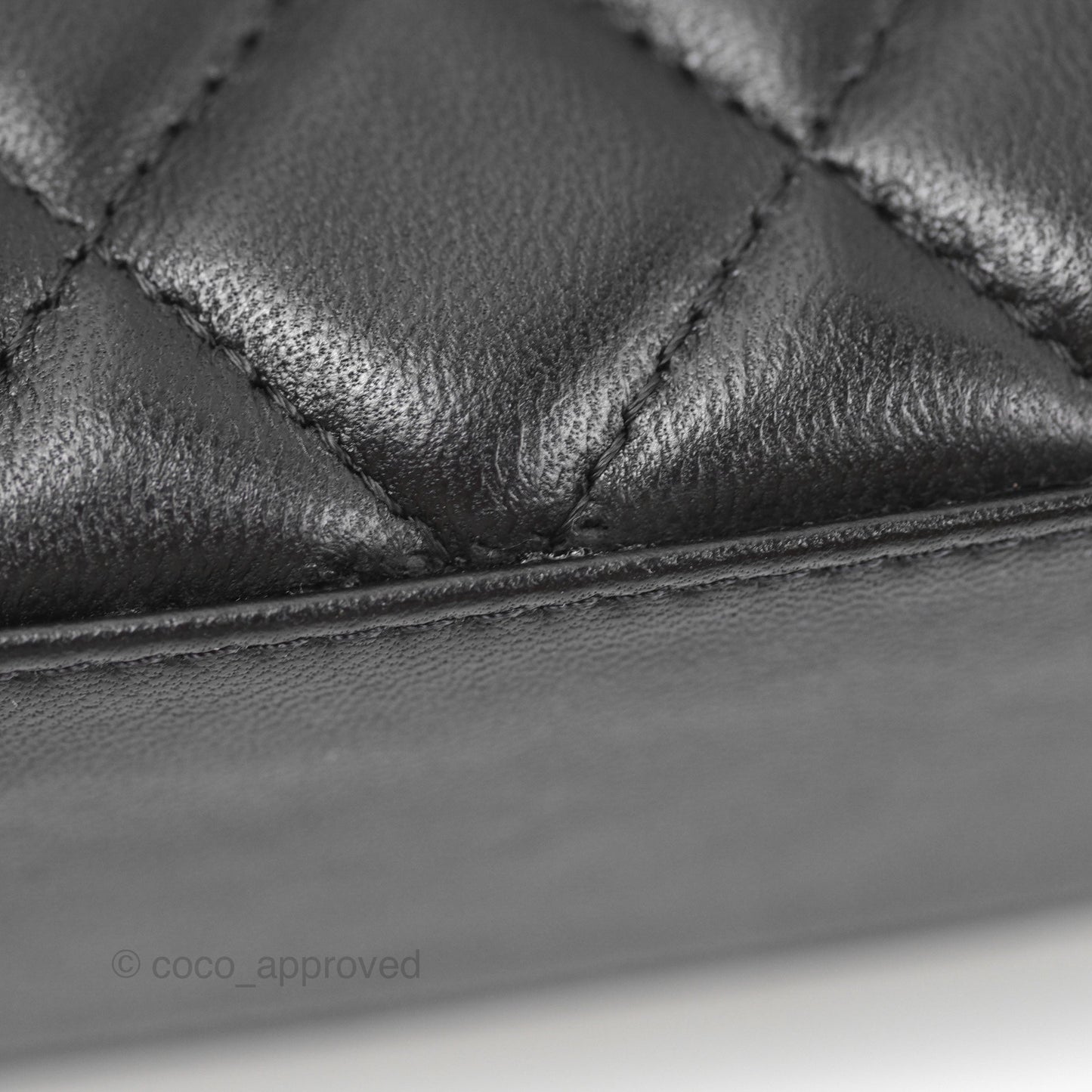 Chanel Mini Quilted Trendy CC Clutch With Chain Black Lambskin Rose Gold Hardware