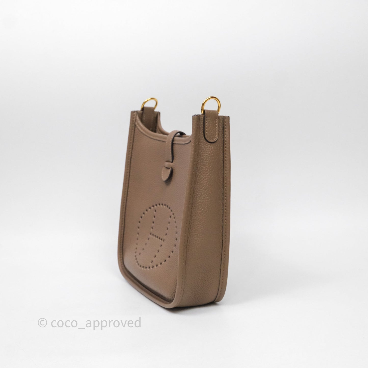 Hermès Mini Evelyne 16 Etoupe Clemence Gold Hardware
