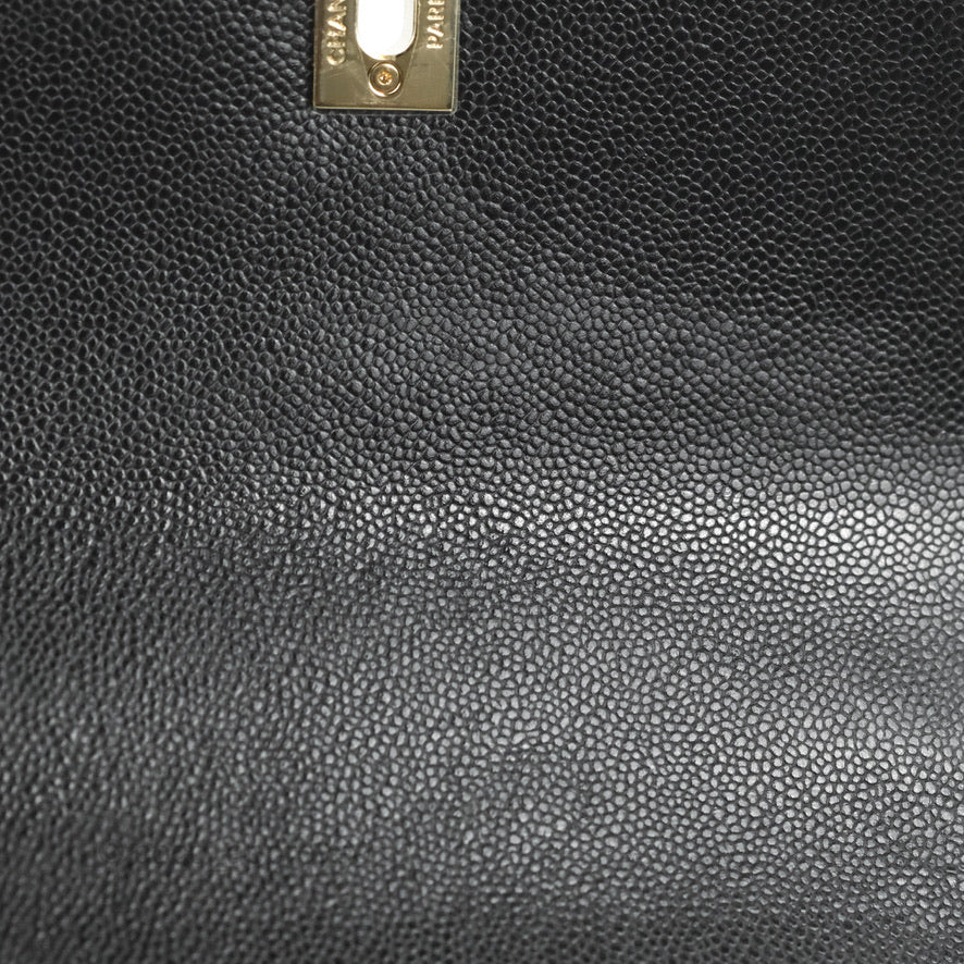 Chanel Quilted Small Business Affinity Flap Black Caviar Gold Hardware