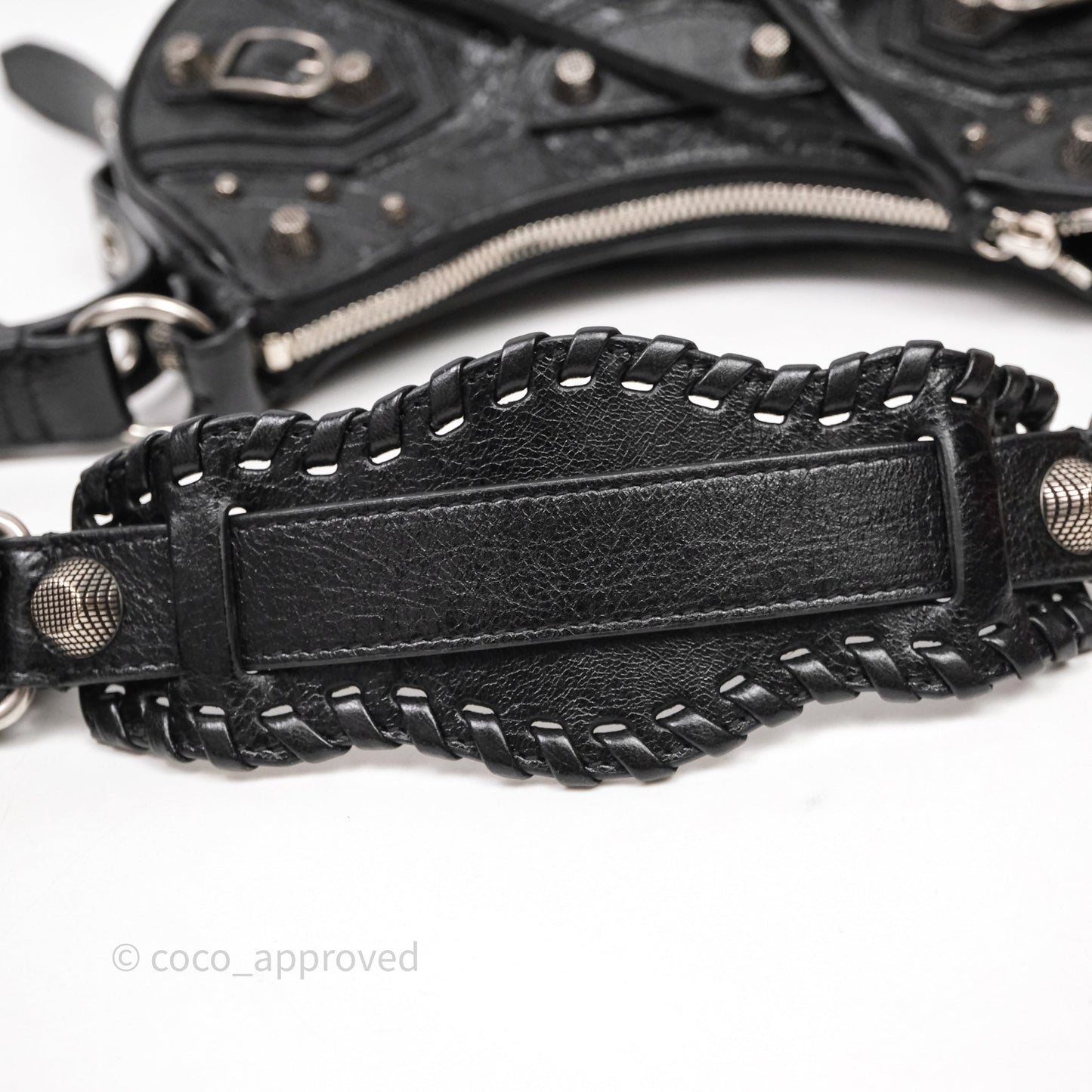 Balenciaga Le Cagole Shoulder Bag Black Calfskin Silver Hardware