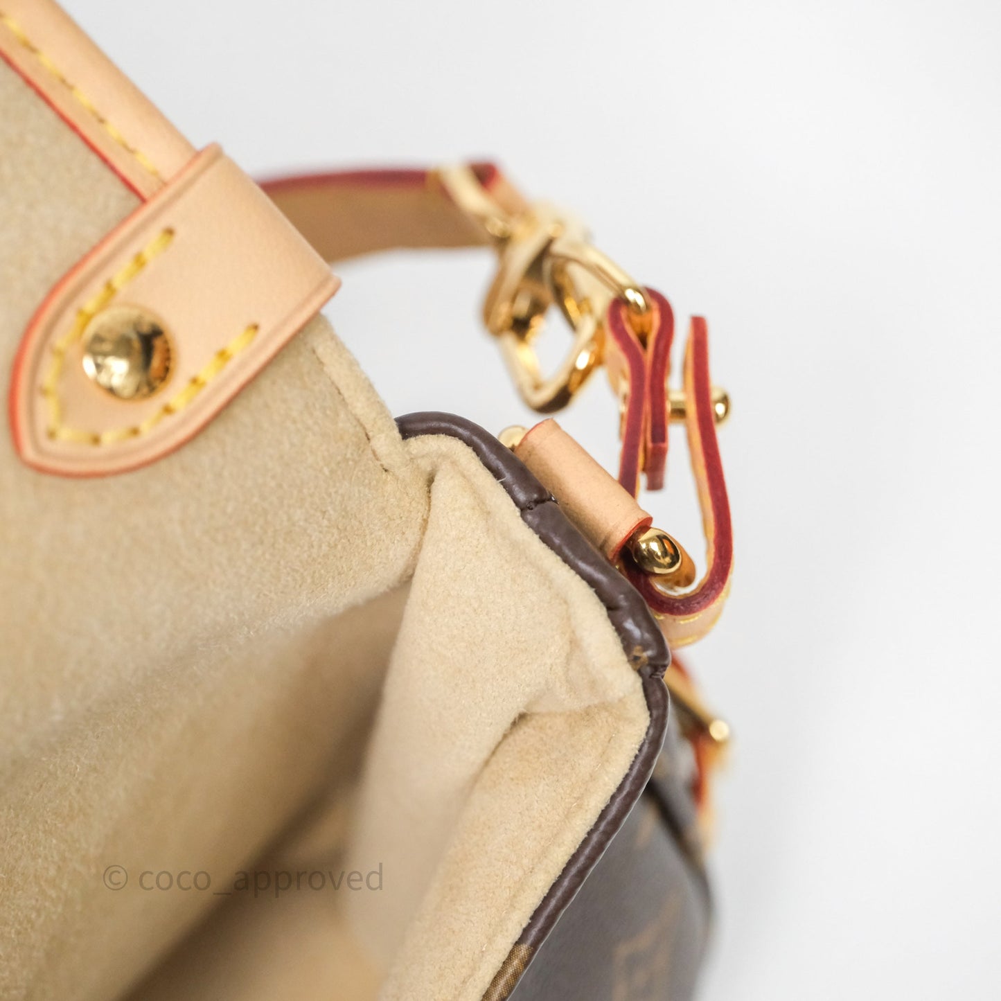 Louis Vuitton Saumur BB Monogram Bag Gold Hardware