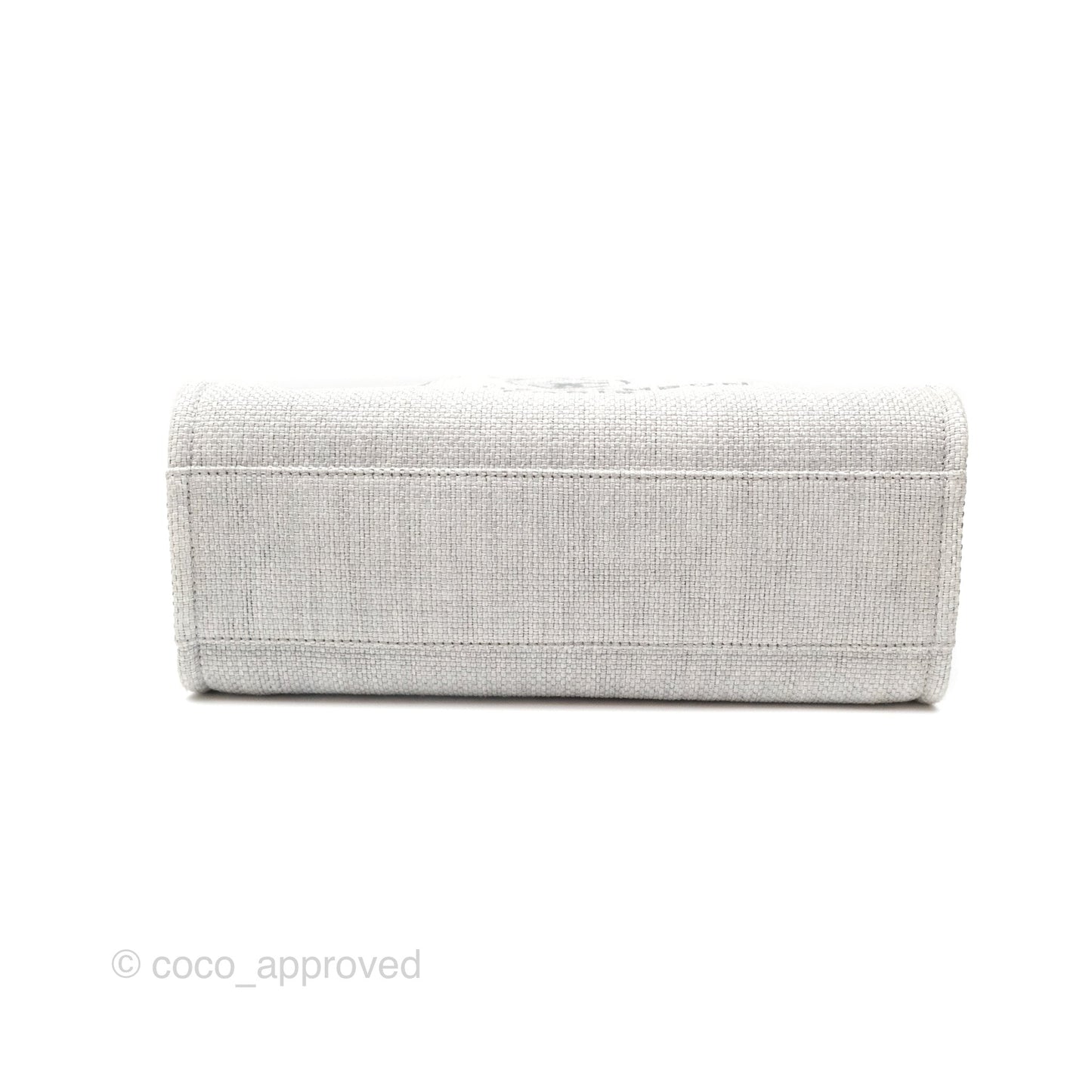 Chanel Medium Deauville Tote Light Grey Canvas
