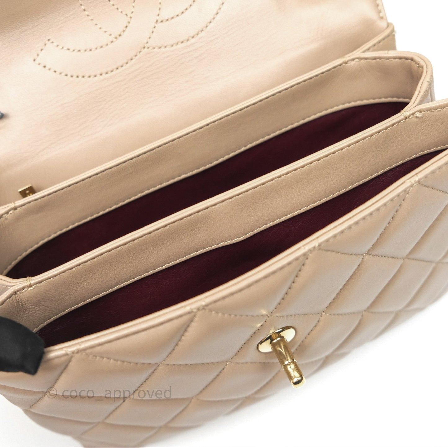 Chanel Small Trendy CC Beige Lambskin Gold Hardware