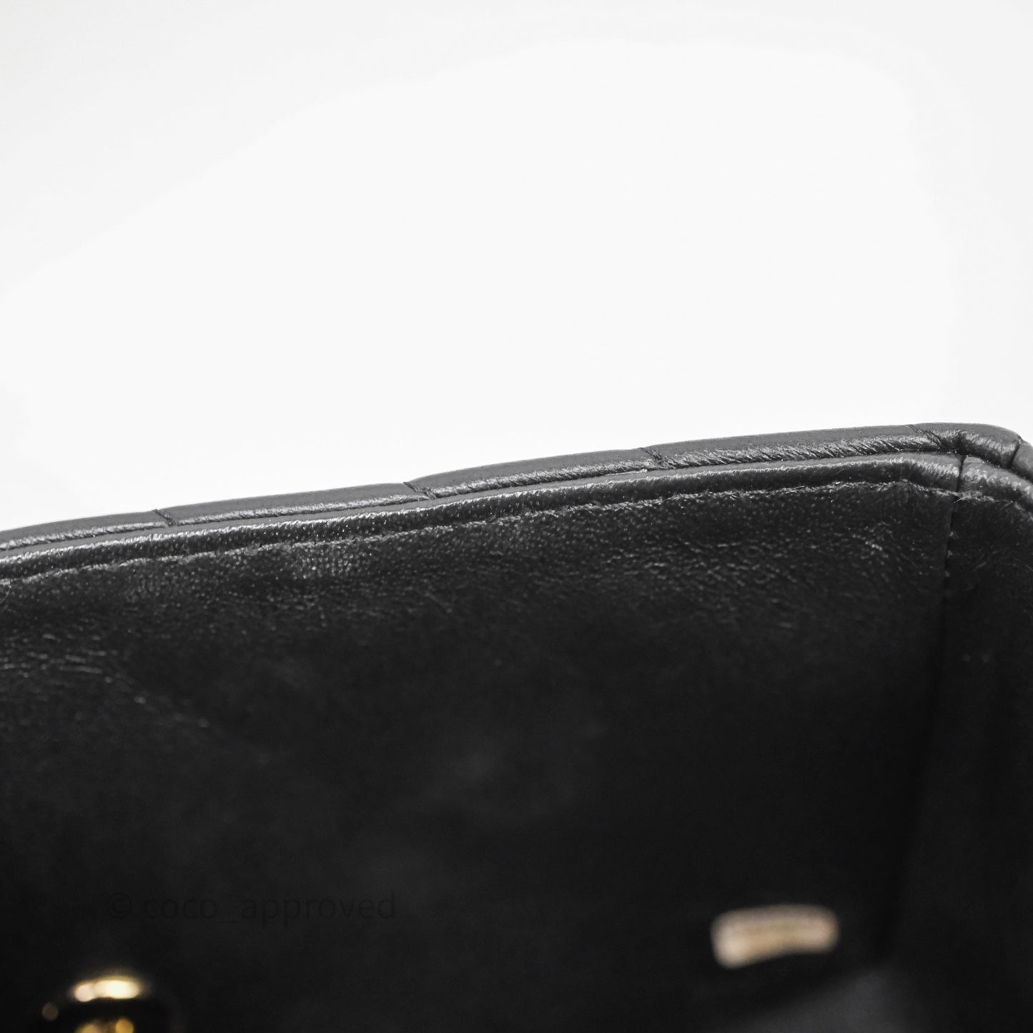 Chanel Quilted Mini Rectangular Chevron Black Lambskin Gold Hardware