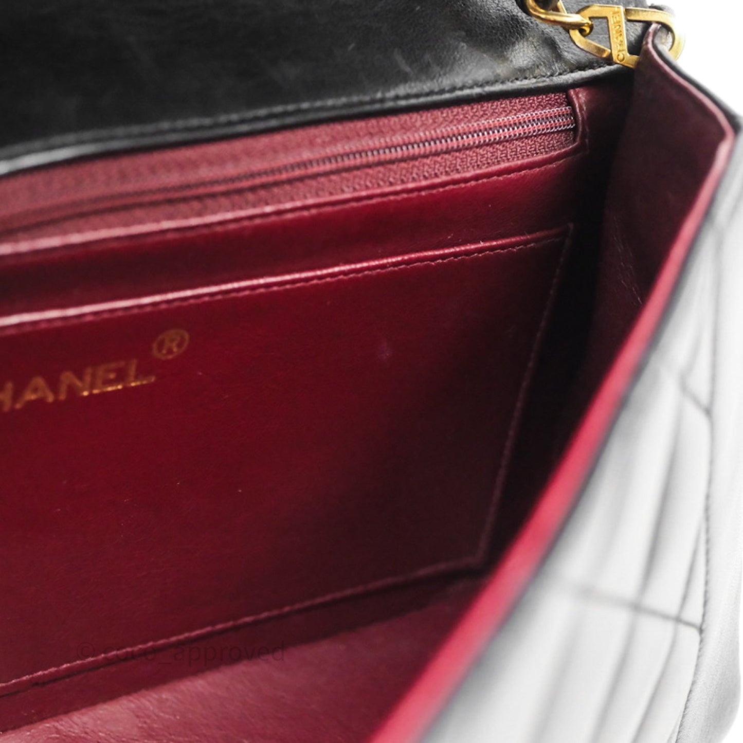 Chanel Vintage Medium Classic Diana Flap Bag Black Lambskin 24K Gold Hardware