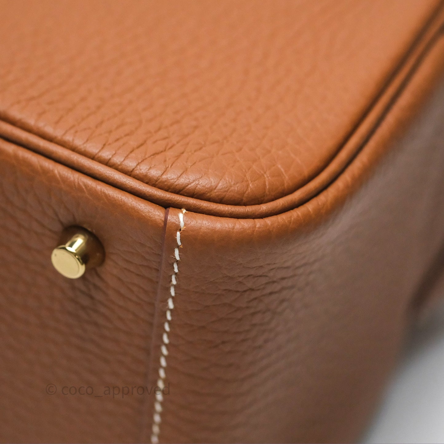 Hermès Mini Lindy 20 Gold Clemence Gold Hardware