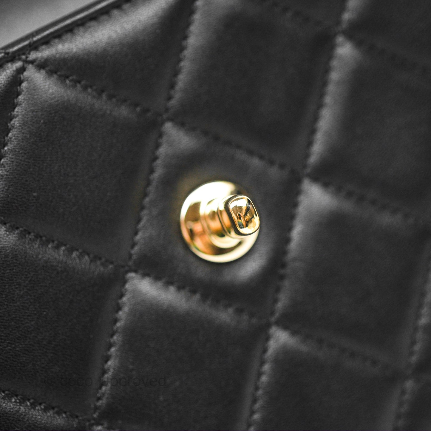 Chanel Trendy CC Flap Clutch Bag Black Lambskin Gold Hardware