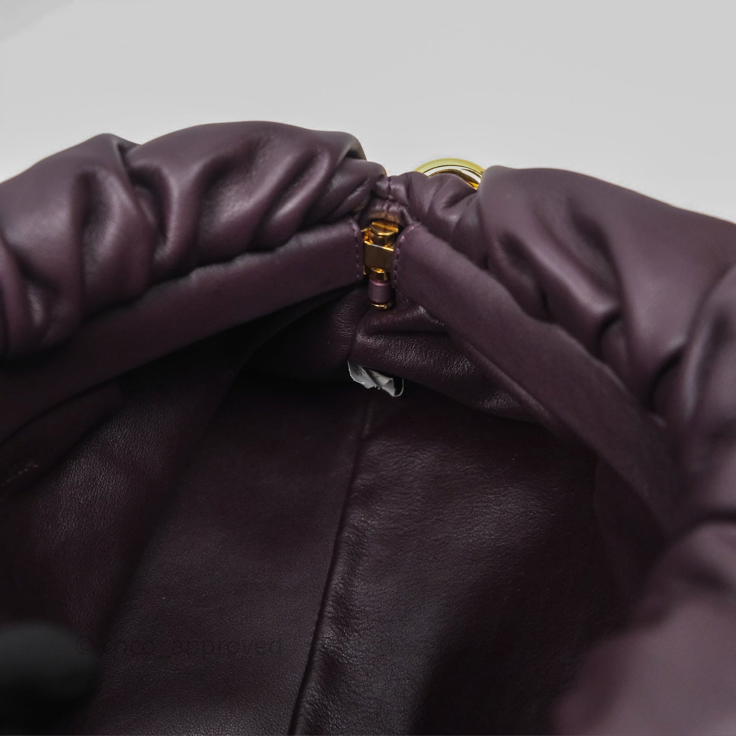 Bottega Veneta Chain Pouch Brown Calfskin Gold Hardware