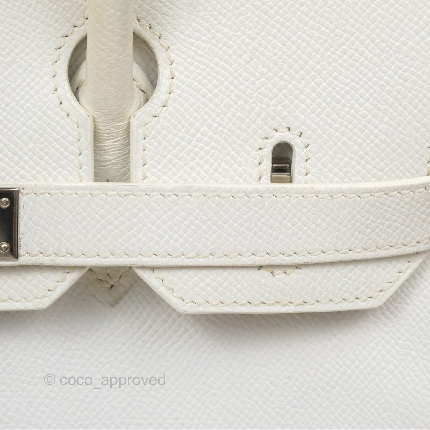 Hermès Birkin 30 Retourne White Epsom Palladium Hardware