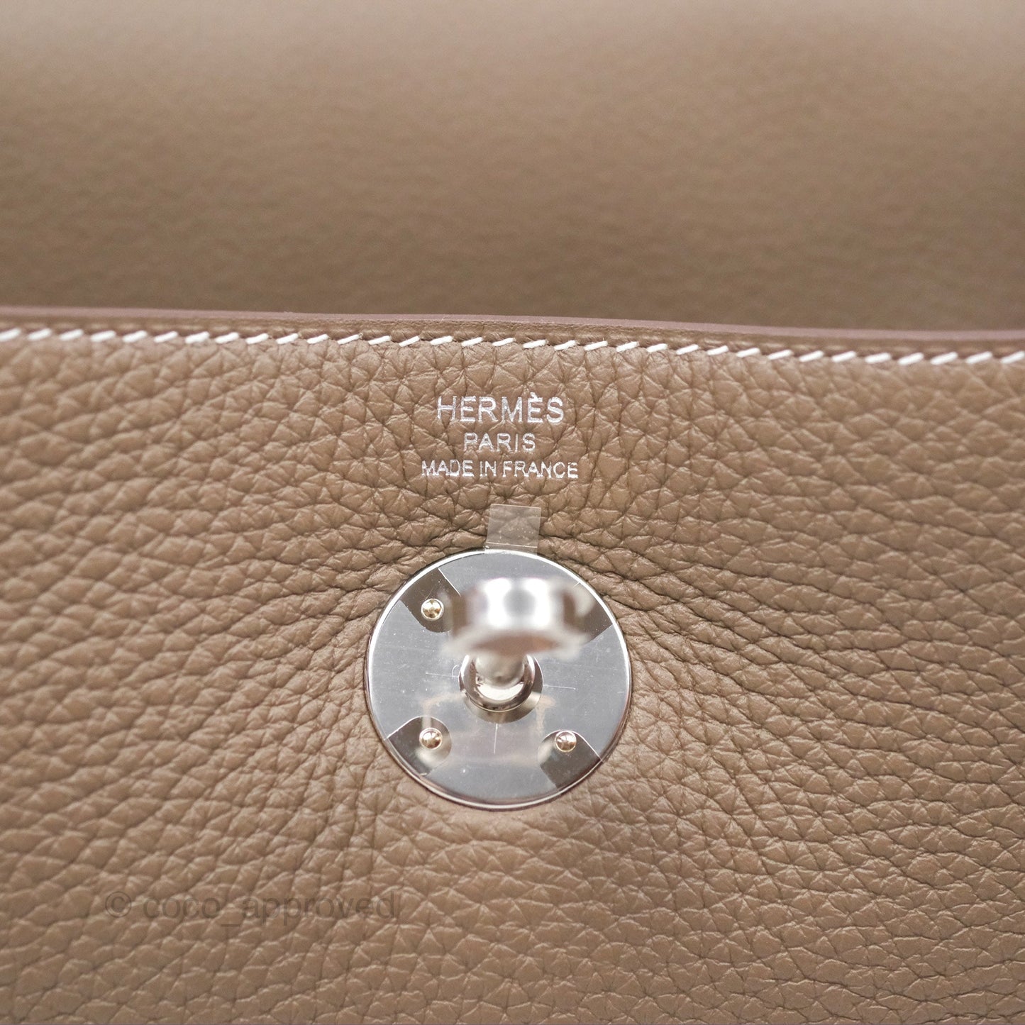 Hermès Lindy 26 Clemence Etoupe 18 Palladium Hardware