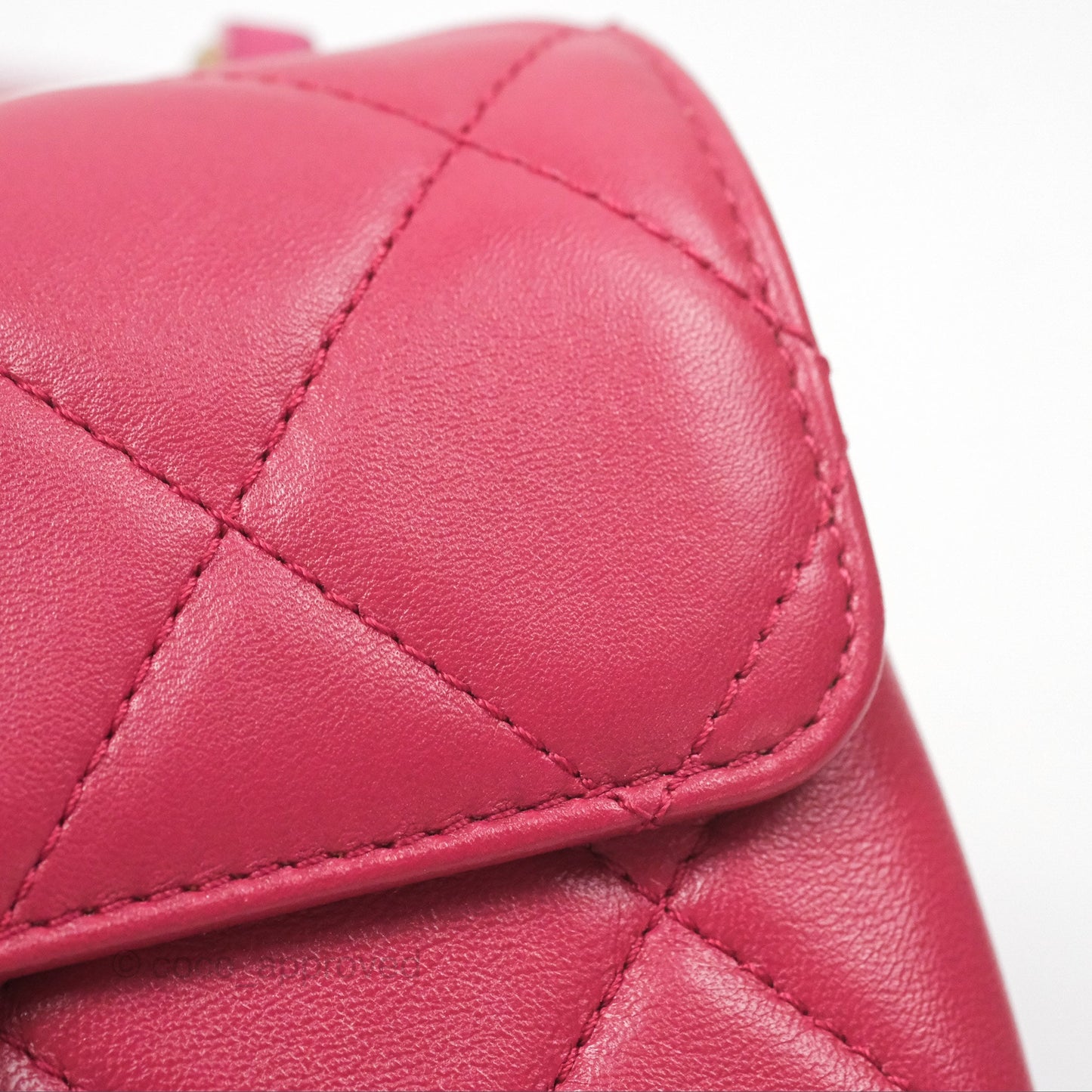 Chanel Diamond Lock CC Flap Bag Pink Lambskin Gold Hardware