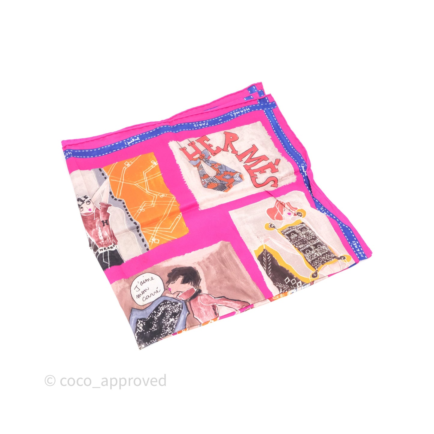 Hermès J´aime Mon Carré Silk Scarf 70