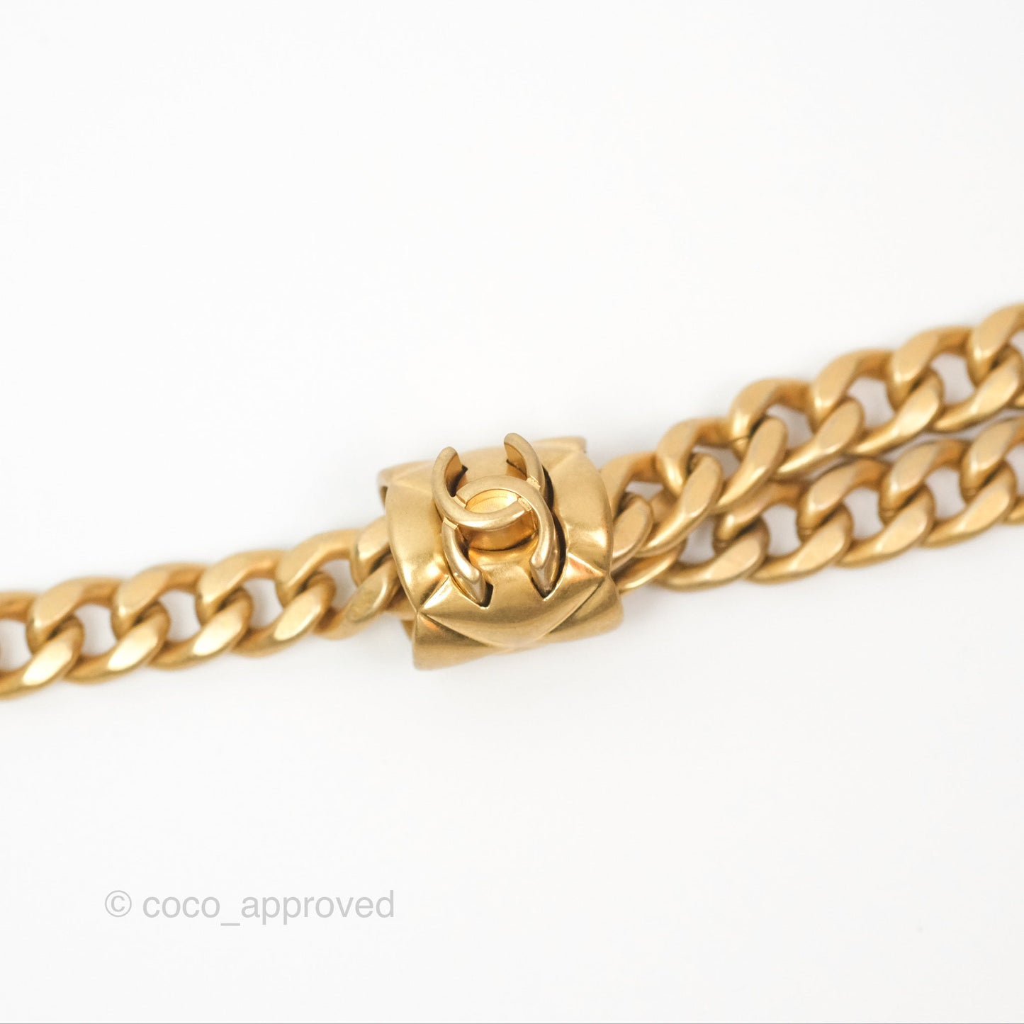 Chanel All Slide Vanity with Adjustable Chain Grey Lambskin Aged Gold Hardware