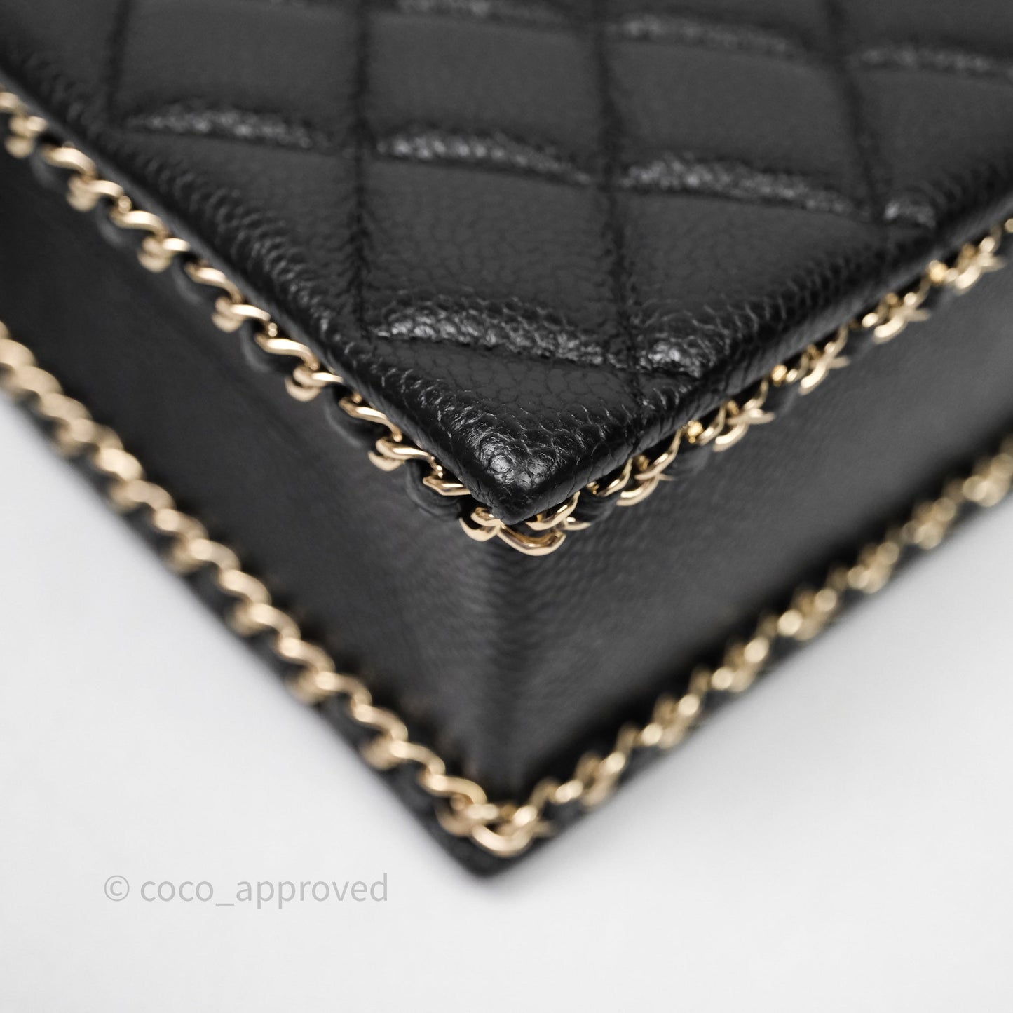 Chanel Evening Bag Caviar Black Gold Hardware