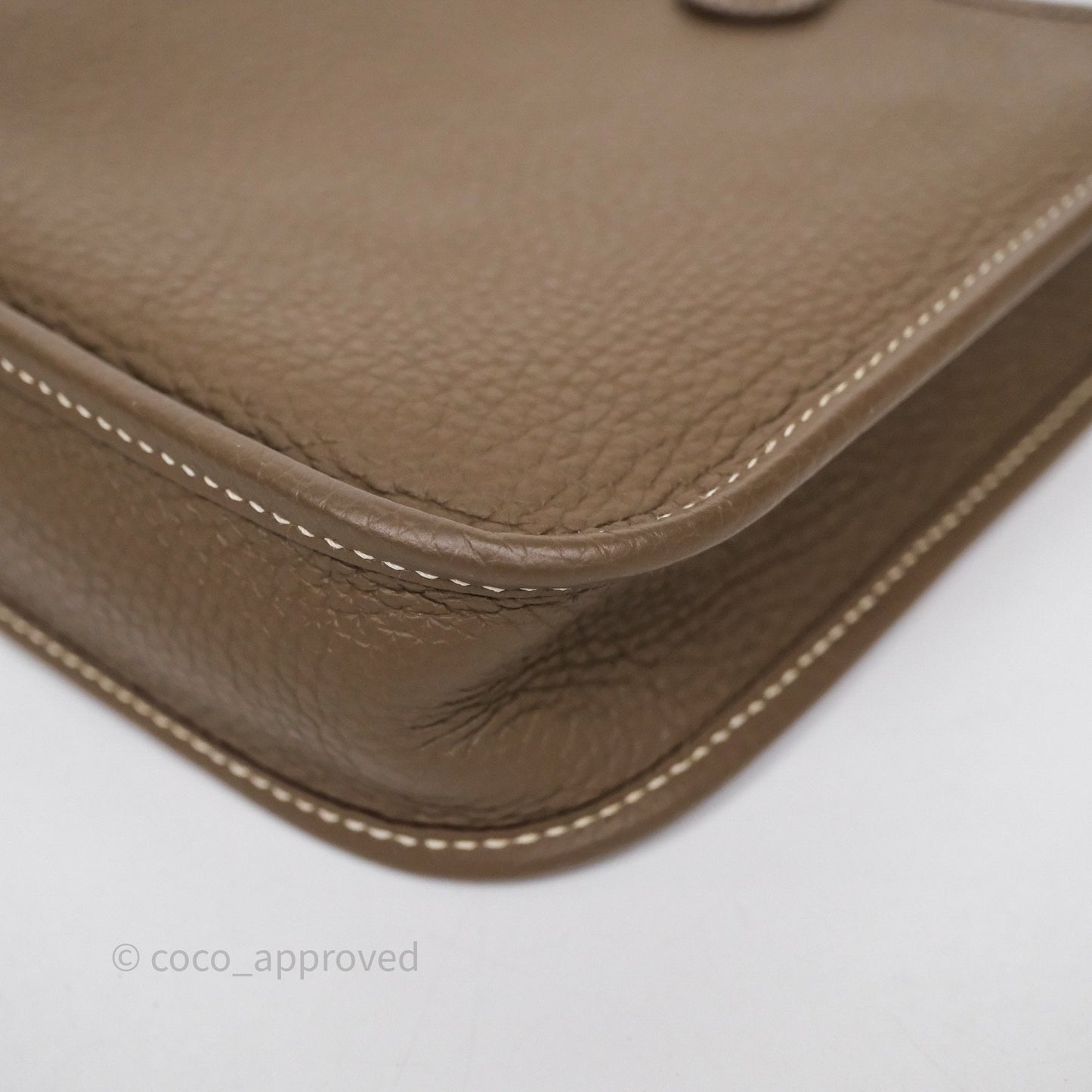 Hermès Mini Evelyne 16 Etoupe Clemence Palladium Hardware