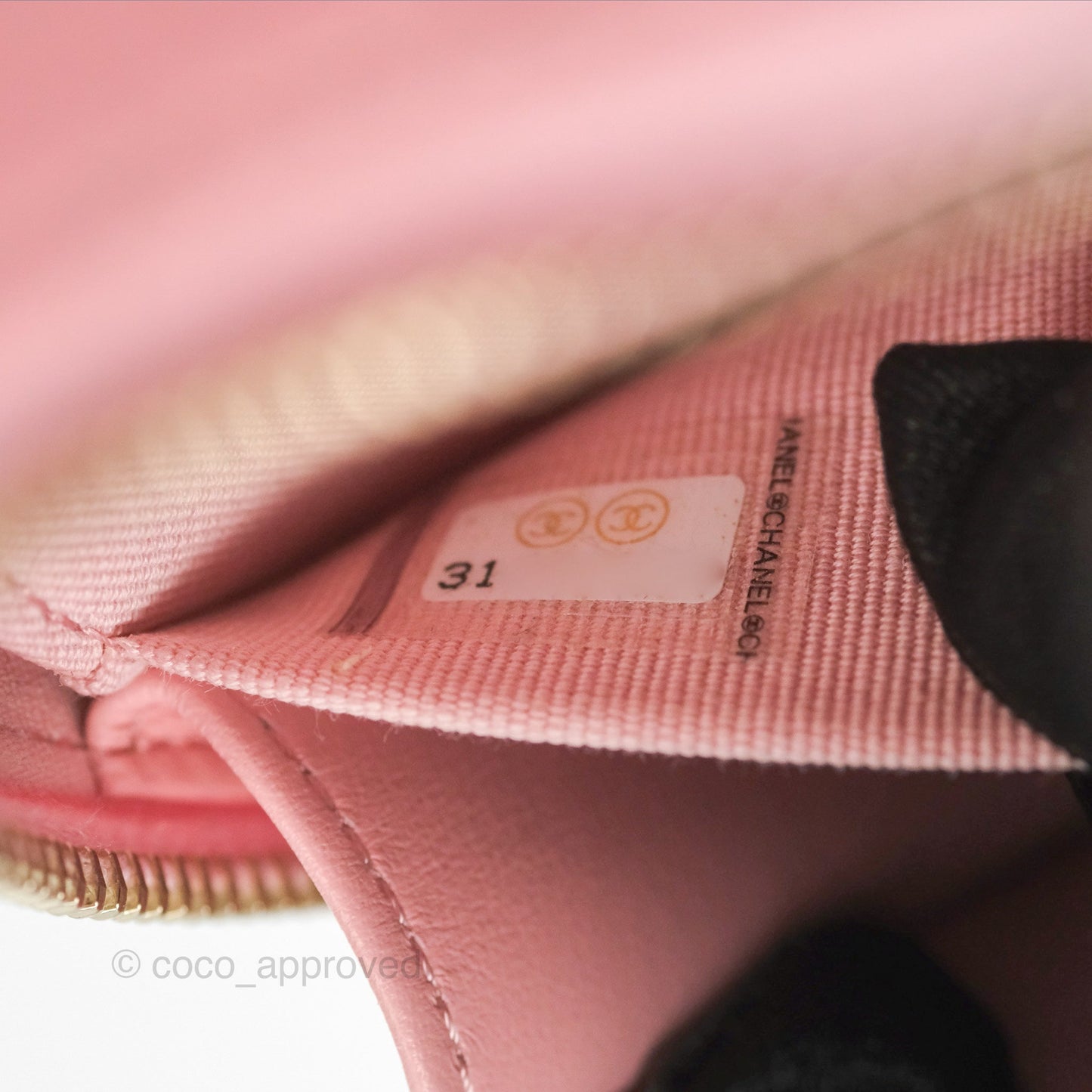 Chanel Mini Round Vanity Bag Handle With Care Pink Caviar 22C