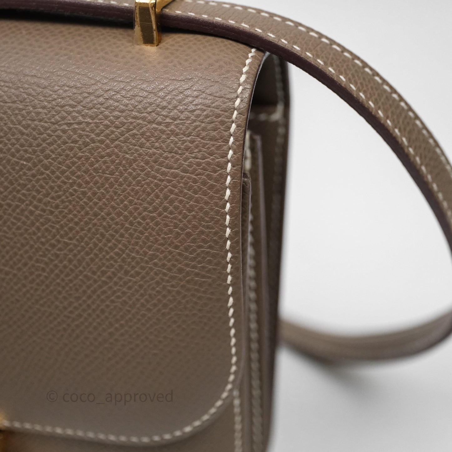 Hermès Constance Mini 18cm Etoupe Epsom Gold Hardware