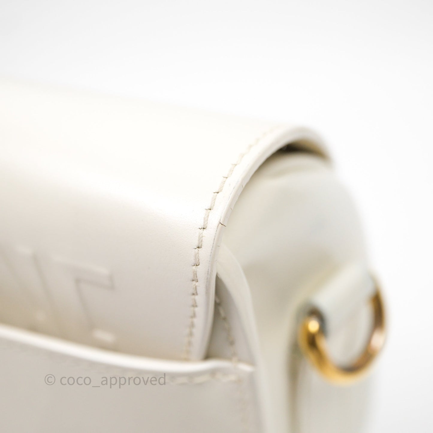 Dior Medium Bobby Bag Off White Calfskin Gold Hardware