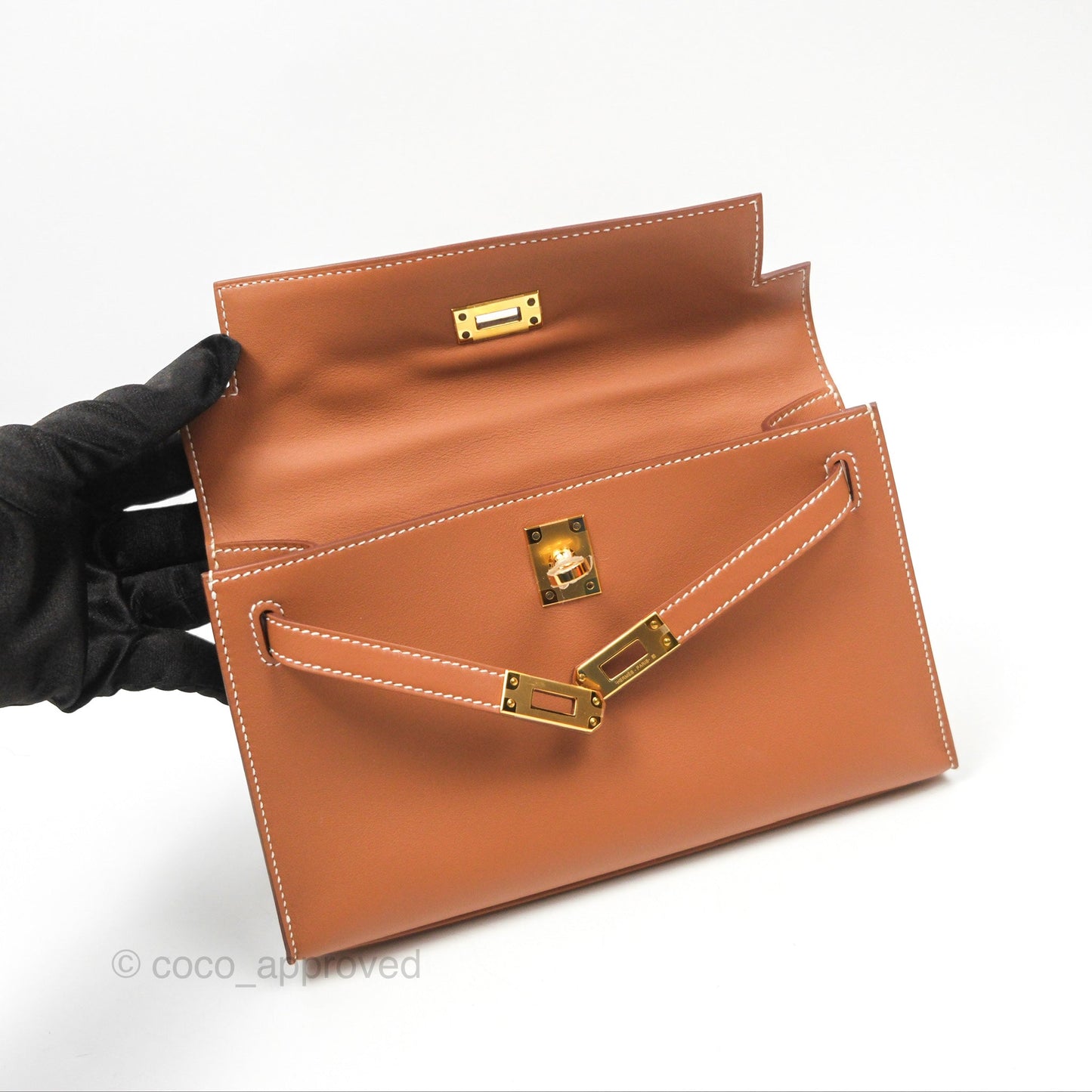 Hermès Kelly Mini Pochette Gold Swift Gold Hardware