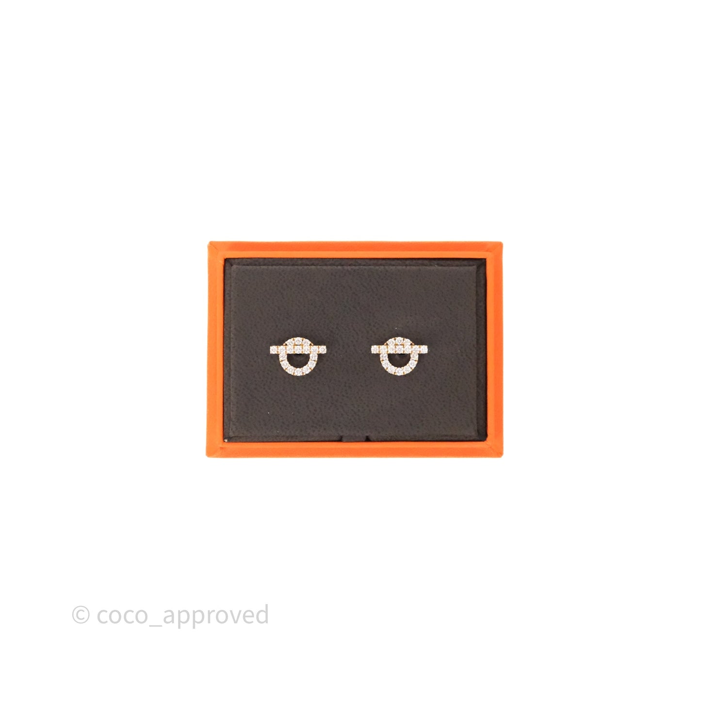 Hermès Boutons d'oreilles Finesse Earrings Rose Gold Diamonds