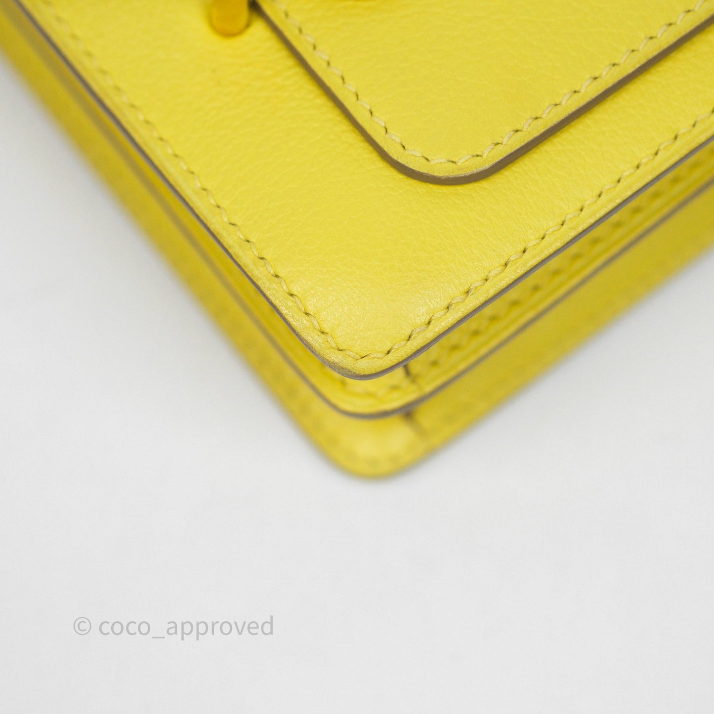 Hermès Roulis Mini 18 Lime 9R Evercolor Gold Hardware