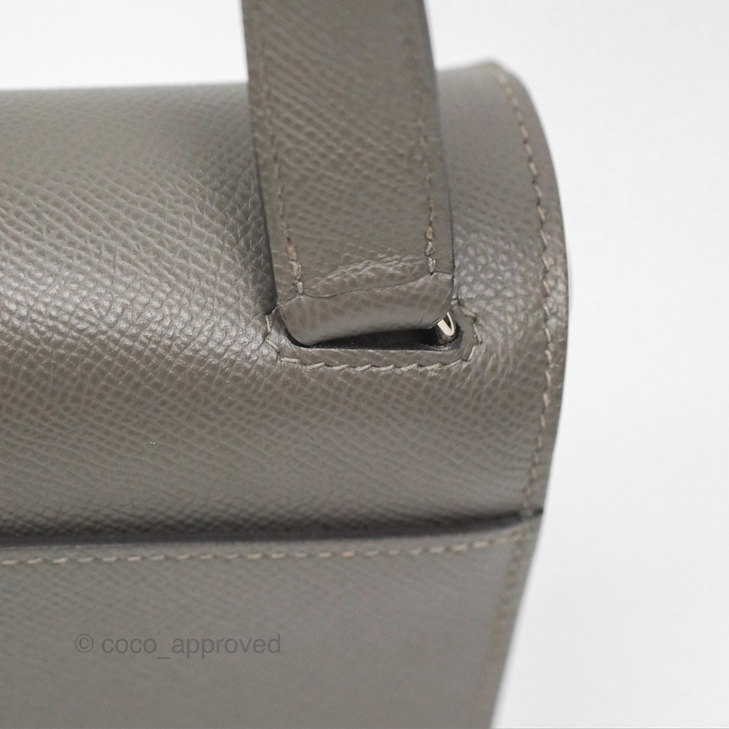 Hermès Della Cavalleria Mini Bag Gris Meyer 0L Epsom Palladium Hardware