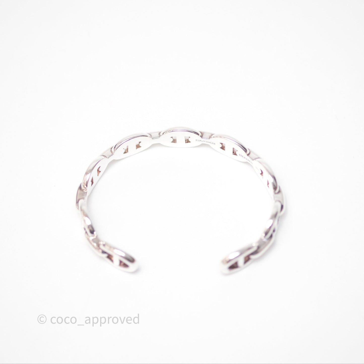 Hermès Chaine d'Ancre Bracelet Silver Hardware Size SH