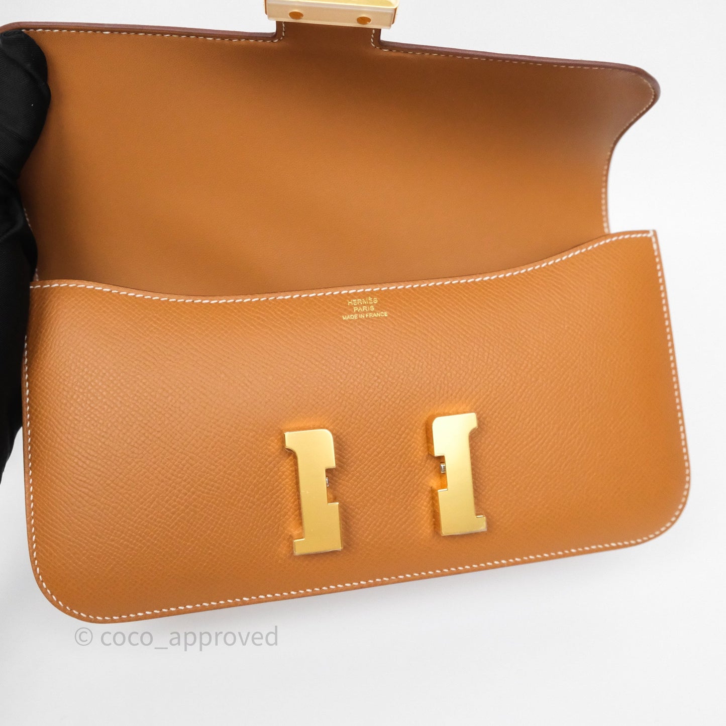 Hermès Constance Elan Gold 37 Epsom Gold Hardware