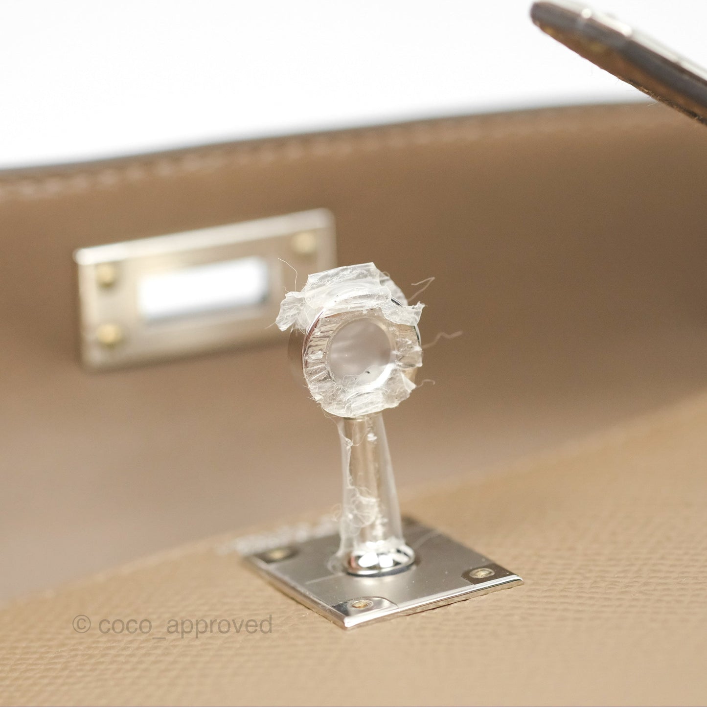 Hermès Mini Kelly II Etoupe 18/Alezan 3G/Biscuit 48 Epsom Palladium Hardware