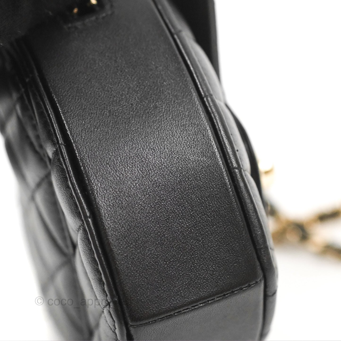 Chanel Small Heart Bag Black Lambskin Gold Hardware 22S