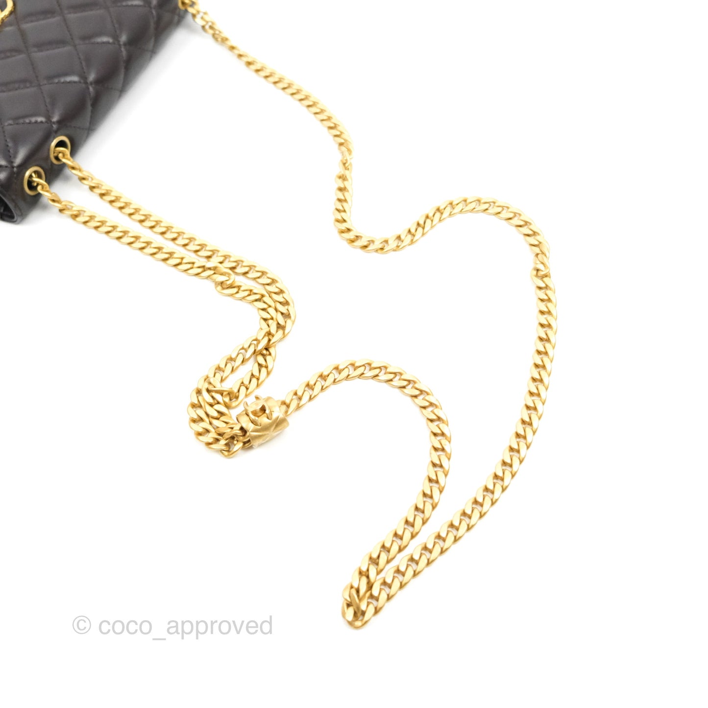 Chanel Quilted Wallet on Chain WOC Adjustable Chain Brown Lambskin Aged Gold Hardware 22K