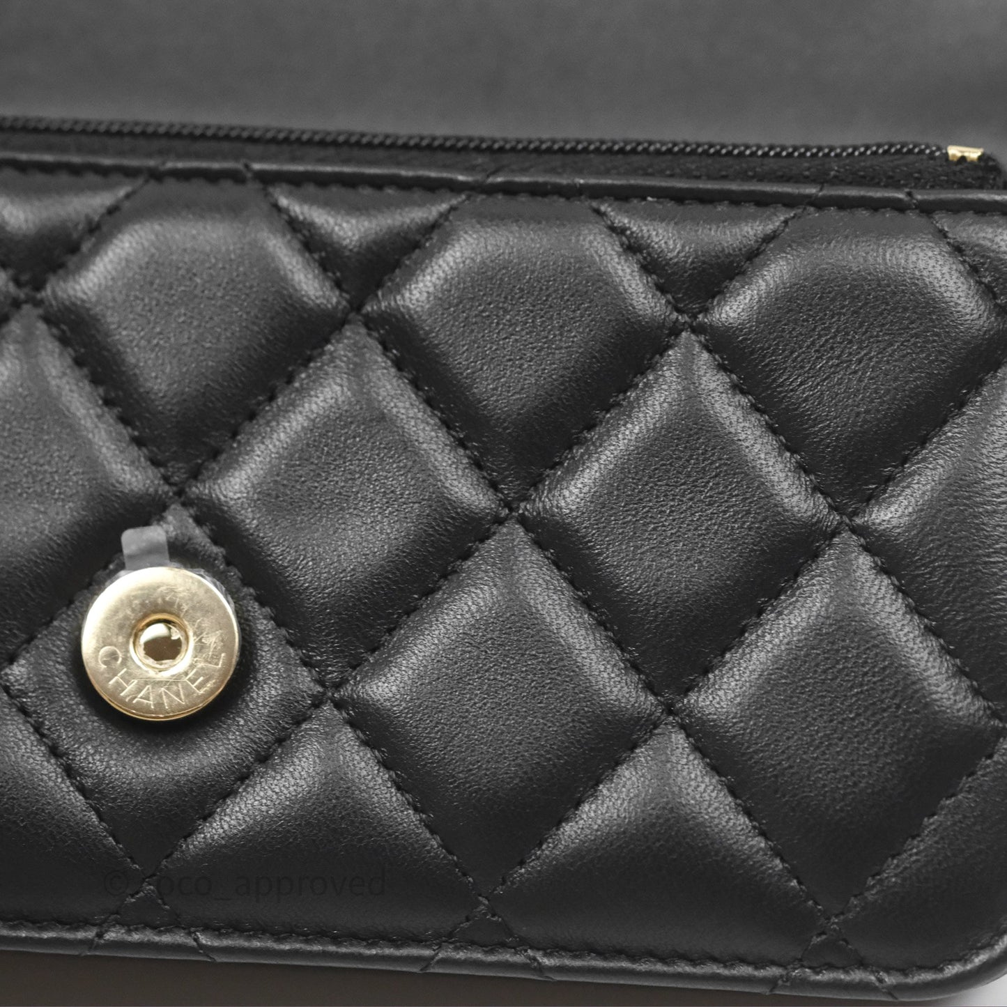 Chanel Top Handle Mini WOC Black Lambskin Gold Hardware