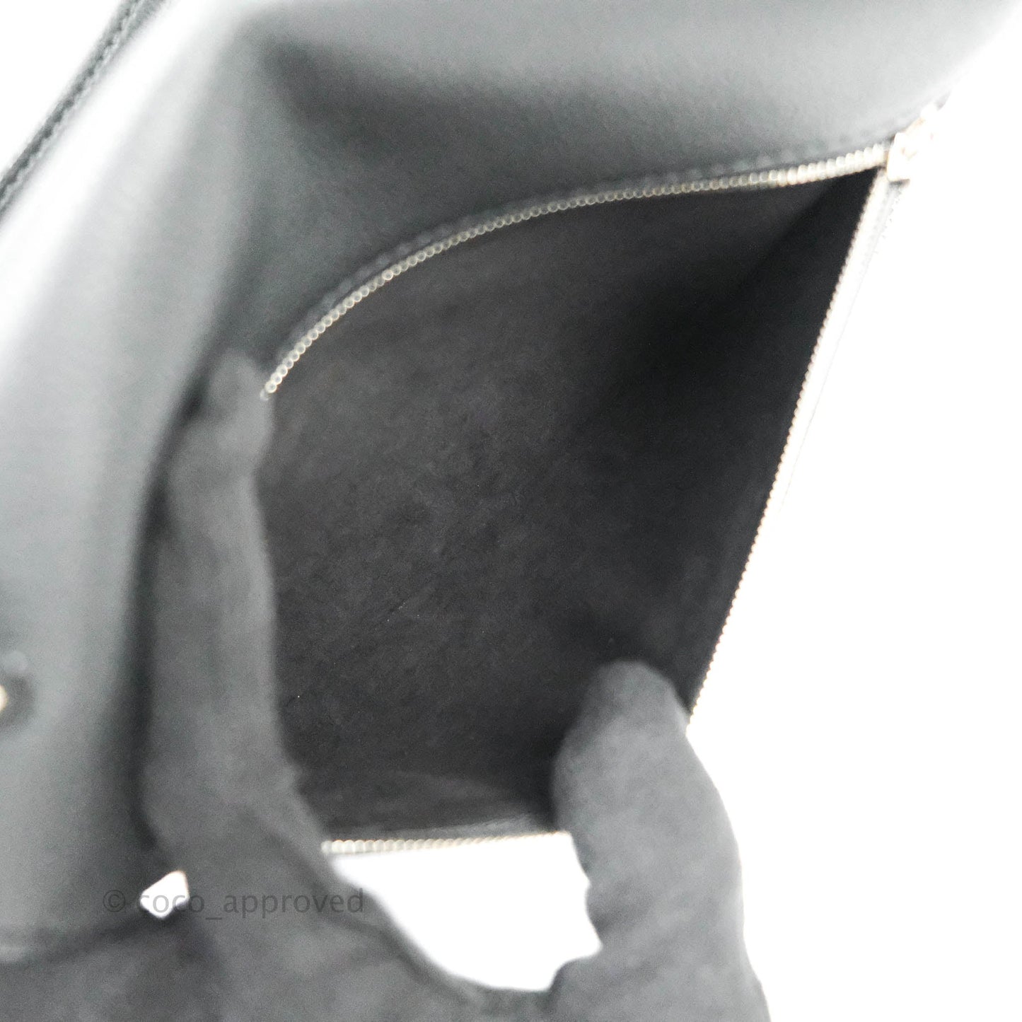 Louis Vuitton Calfskin My Lockme BB Bag Black Silver Hardware