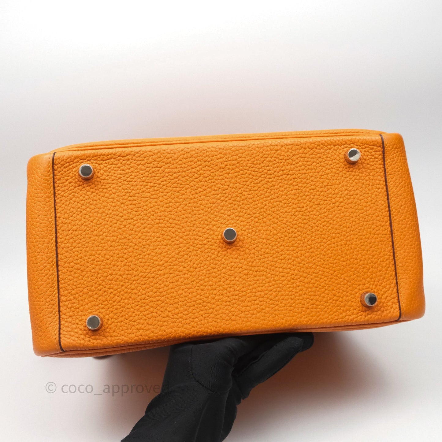 Hermès Lindy 30 Abricot I9 Clemence Palladium Hardware