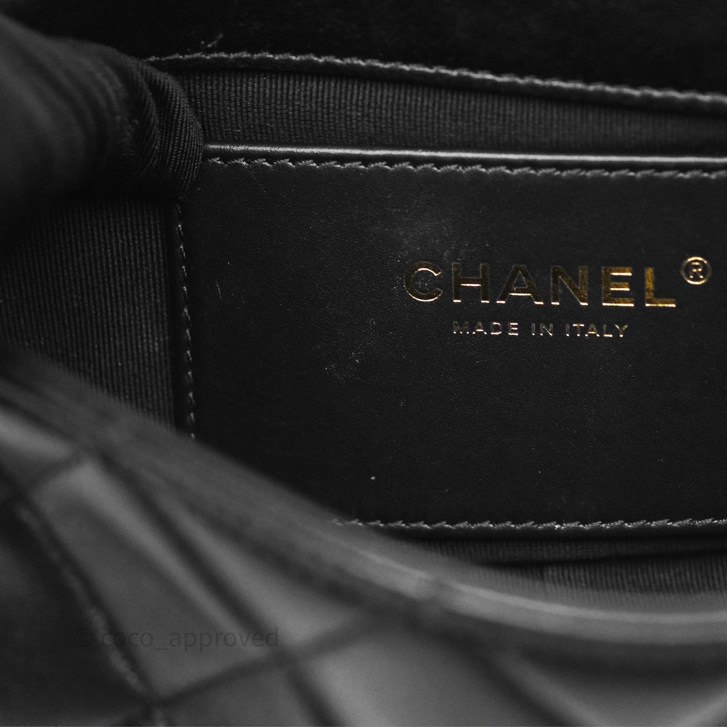 Chanel Flap Bag Black Lambskin Aged Gold Hardware 24P