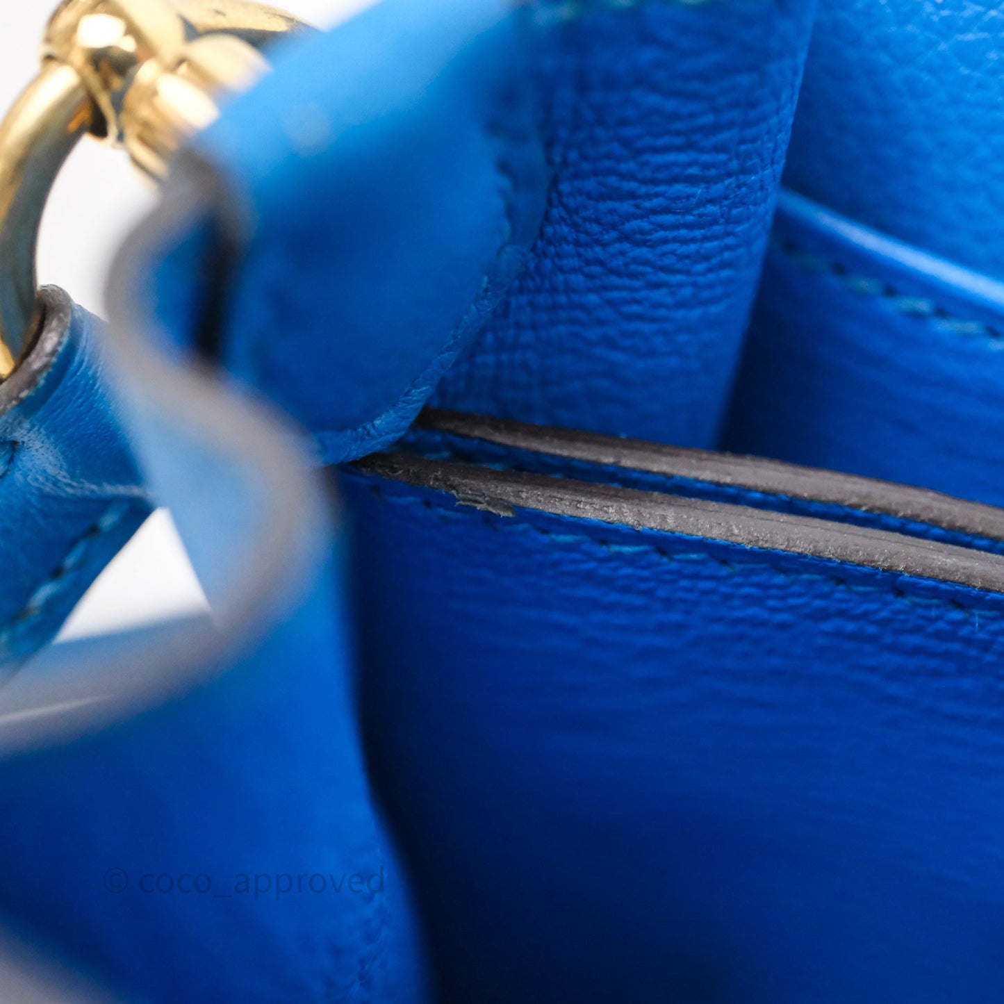 Hermès Roulis Mini 18 Bleu Zanzibar B3 Evercolor Gold Hardware