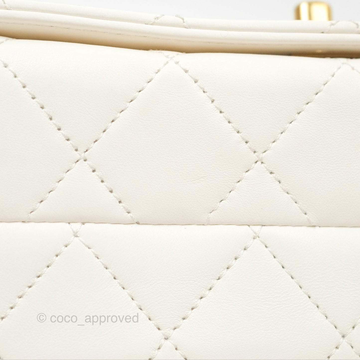 Chanel Mini Flap Bag with Enamel Charm Chain White Lambskin Gold Hardware