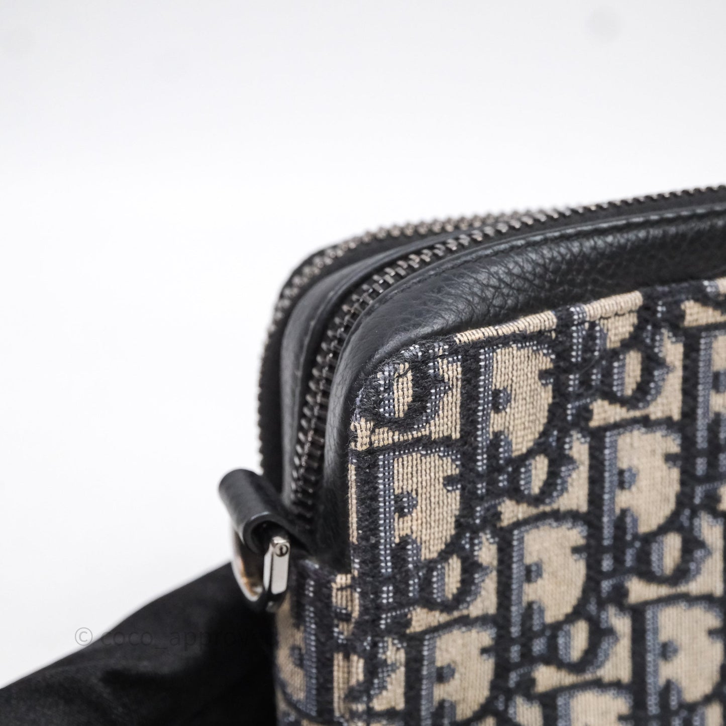 Dior Men's Crossbody Pouch Bag Blue Oblique Canvas