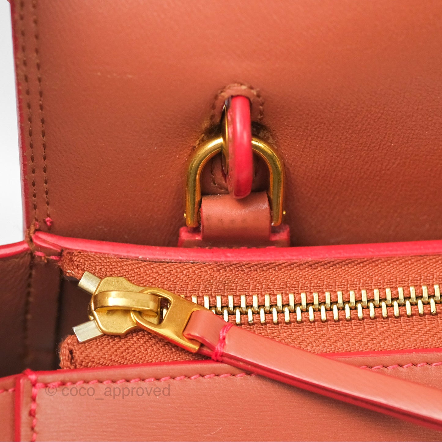 Celine Micro Belt Bag Terracotta Smooth Leather Gold Hardware