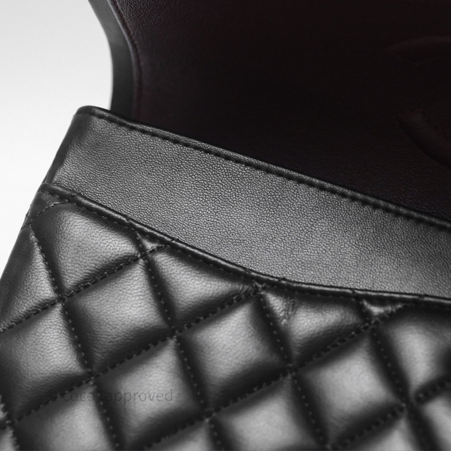 Chanel Classic M/L Medium Flap Quilted Black Lambskin Gold Hardware