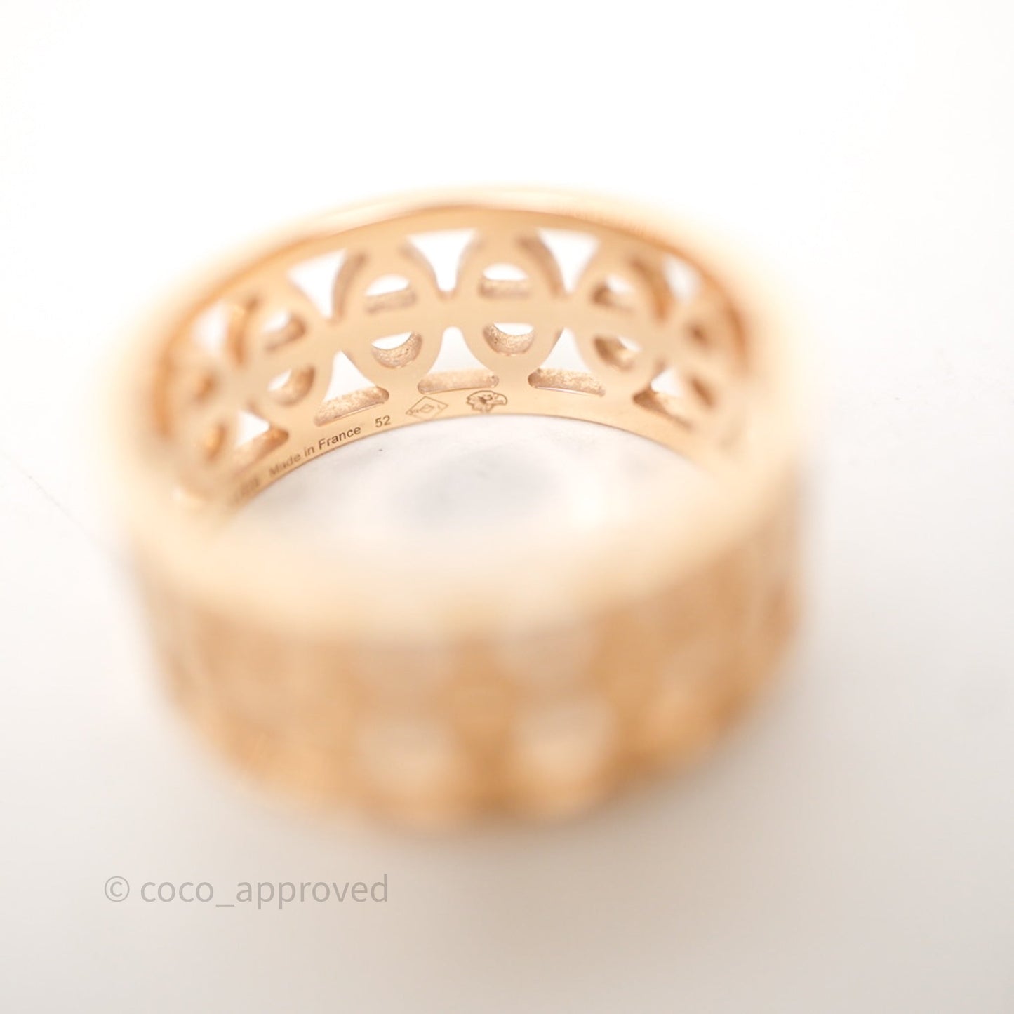 Hermès Chaine d Ancre Divine Ring Rose Gold Size 52